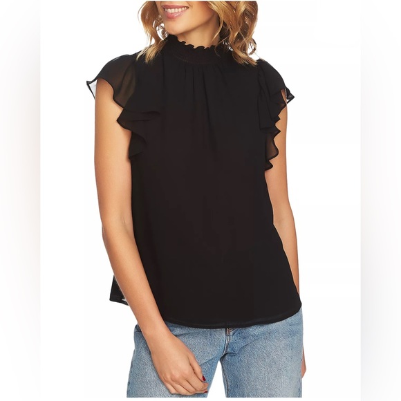 1.STATE
Smocked Flutter-Sleeve Top size S - Picture 1 of 7